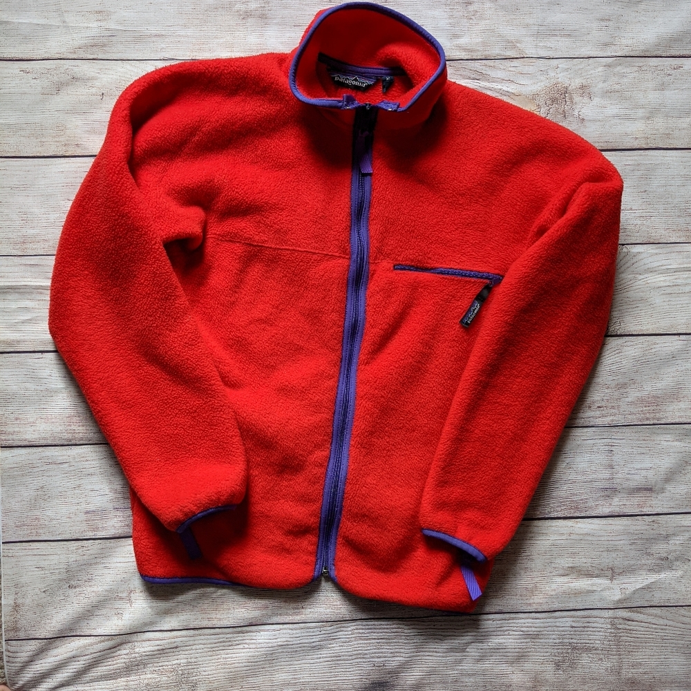 Patagonia Red & Purple Full Zip Fleece Jacket